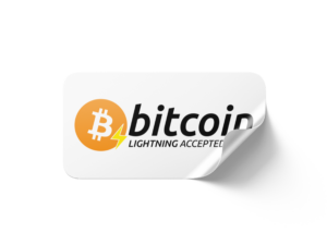 Bitcoin Lightning Accepted Here sticker NL